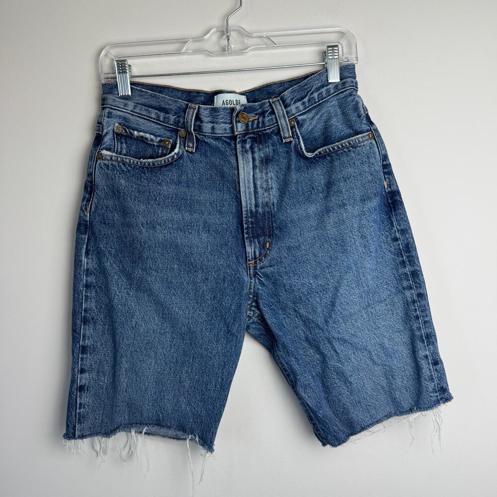 Agolde Women's Jean Raw Hem High Rise Shorts Size 27
